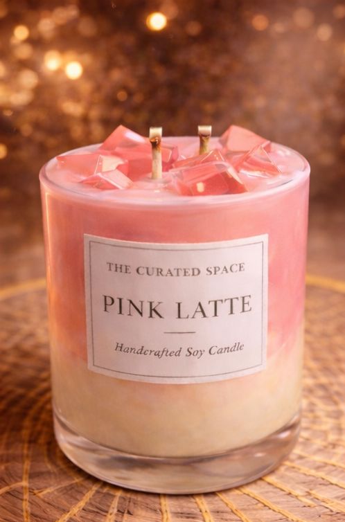 Pink Latte candle